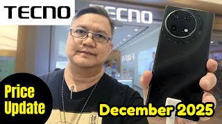 TECNO Phones Price List for December 2025 CAMON 40 POVA 7 SPARK Go 2 SPARK Slim SPARK 40C POVA 7