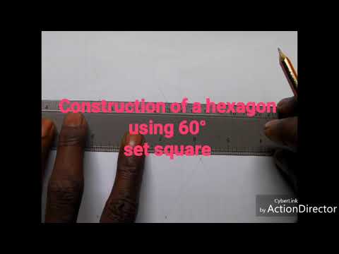 Construction of a hexagon using 60° set square  (TD/ENGINEERING DRAWINGS) - GO TECHNICAL