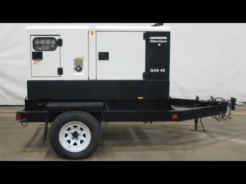 Atlas Copco QAS 45, 39 kW standby, Kubota engine, 4109 Hrs, Yr 2013 - CSDG # 2229