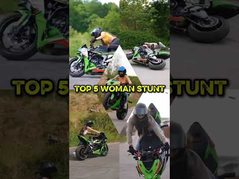 🟢🔥 TOP 5 CRAZIEST WOMAN STUNT RIDERS! THESE GIRLS GIVE YOU GOOSEBACKS 😱🔥 #trending #viral #shorts