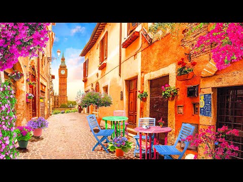 Romance Italian Seaside Cafe Ambience | Relaxing Bossa Nova Jazz for Good Mood and Stress Relief
