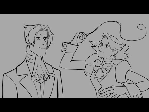 Edgeworth is super good at dodging Franziska’s whip (Ace Attorney Animatic)