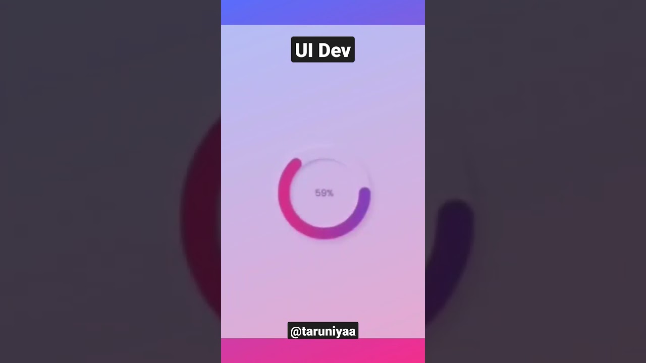 UI Dev - Circular Progress bar using HTML,CSS,JS #learnbydoing