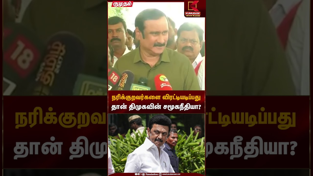 நரிக்குறவர்களை விரட்டியடிப்பது தான் திமுகவின் சமூகநீதியா? | PMK | Anbumani | Kumudam News