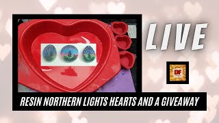 Epoxy Resin Northern Lights Hearts Plus A Giveaway | Resin Art | Epoxy Resin Pouring