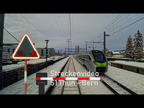 Führerstandsmitfahrt / cab ride S1 Thun - Bern