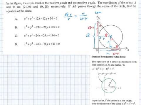 HKCEE II 2009 MC Q53 Equation of circle