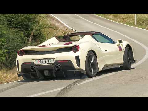 Ferrari 488 Pista Spider - CRAZY Powerslides & Acceleration Sounds!