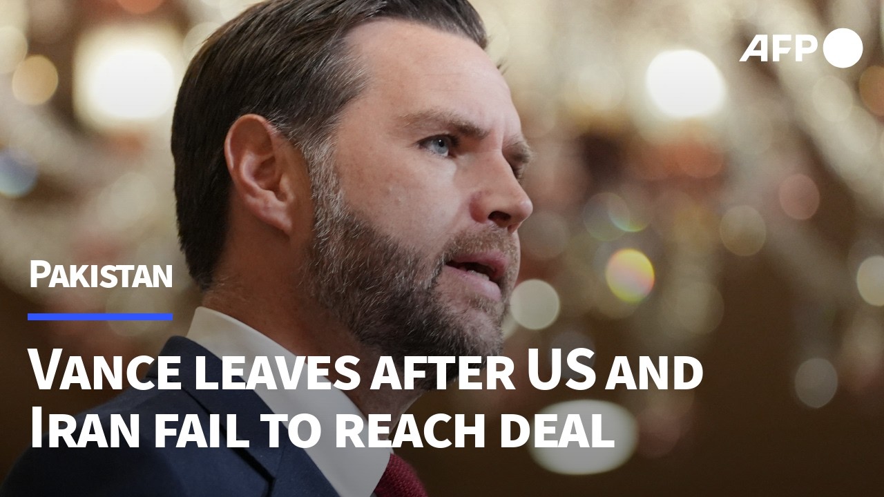 Video | Vance departs hotel after failing to reach deal with Iran | AFP