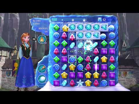 Frozen Free Fall: Snowball Fight Level 43 Walkthrough - No Power Ups