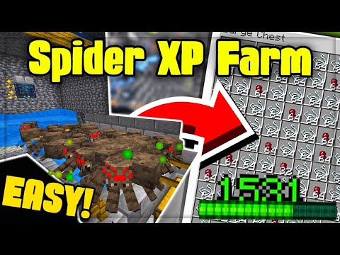 How to Build Easiest Spider Spawner XP Farm Tutorial - Minecraft 1.21+ Java & Bedrock edition