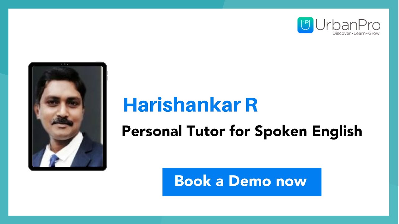 Personal Tutor for Spoken English on UrbanPro - Harishankar R