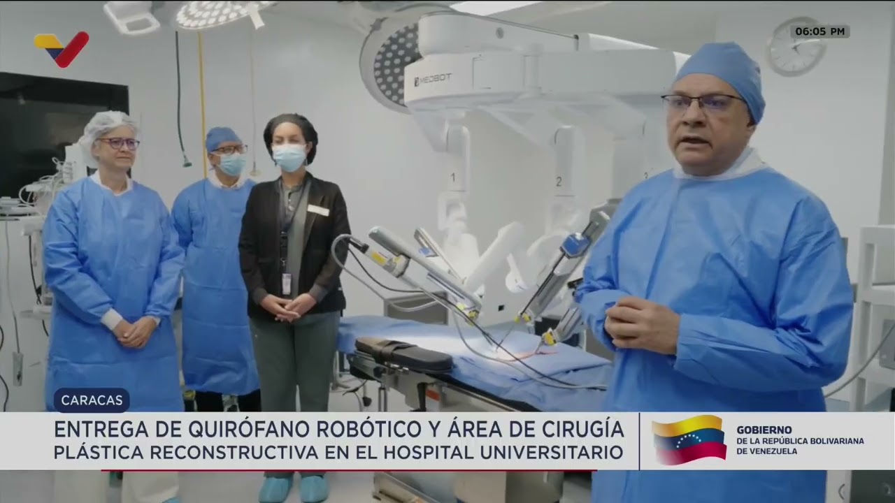 Delcy Rodríguez inaugura quirófano robótico y área cirugía reconstructiva en Hospital Universitario