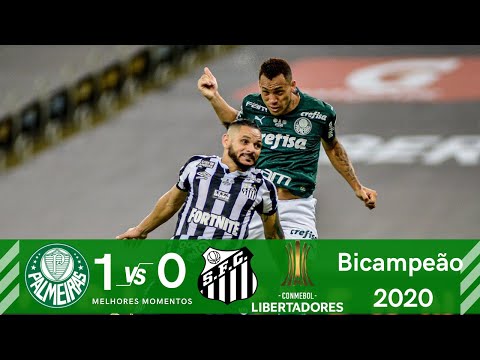 Palmeiras 1x0 Santos ● Bicampeão Libertadores 2020 - Melhores Momentos. Gol de Breno Lopes aos 53'