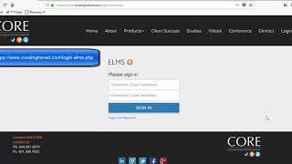 How to login to CORE ELMS