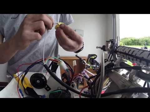 Install of street legal kit on motocross bike with key and headlight