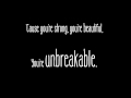 Unbreakable (Conchita Wurst) - Lyrics 