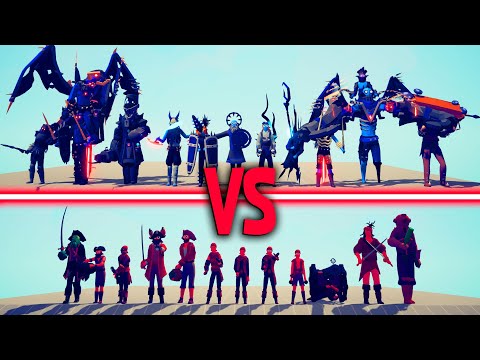 MEGA EVIL TEAM vs MEGA PIRATE TEAM | TABS - Totally Accurate Battle Simulator