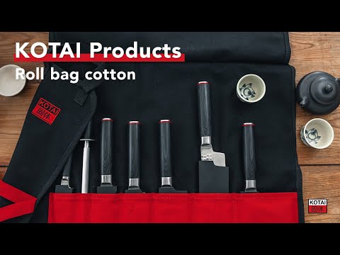 KOTAI PRODUCTS – Chef Knife Roll-up bag 100% Cotton - Étui à couteau 100% coton