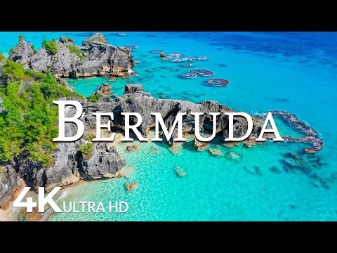 FLYING OVER BERMUDA (4K UHD) - Soothing Music Along With Beautiful Nature Video - 4K Video Ultra HD