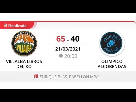 1ª Autonómica fem VILLALBA LIBROS DEL KO - OLIMPICO ALCOBENDAS