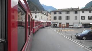 preview picture of video 'Berninabahn Durchfahrt Madonna di Tirano'