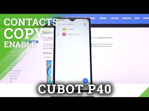 How to Copy Contacts in CUBOT P40 – Transfer Contacts