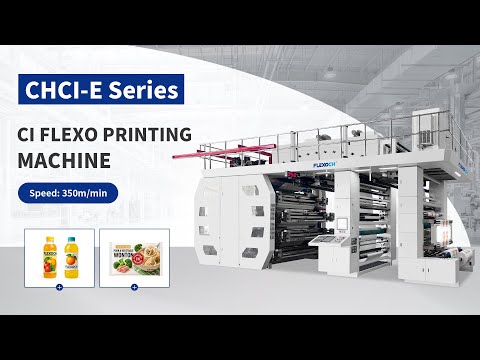8 color ci central drum impression flexo printing machine