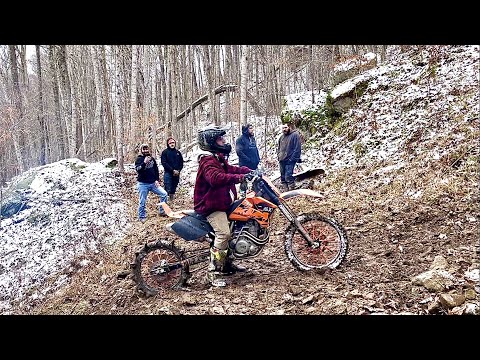 BOLTED TIRES HILL CLIMBING, ONLY 1 RIDER UP INSANE HILL!
