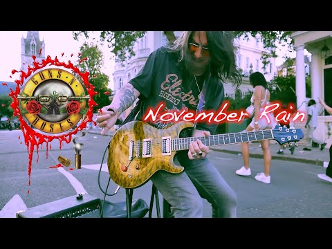 Awesome Street Talent! November Rain, Guns N' Roses, Miguel Montalban | Slash, Axl Rose 2023