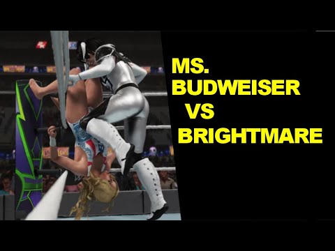 WWE 2K19 Ms. Budweiser vs Brightmare - Mixed Knockout Match