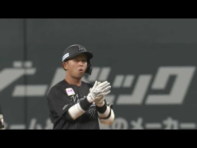 【5回表】マリーンズ・田村 レフトへのタイムリー2ベースヒットで先制!! 2021/4/4 F-M