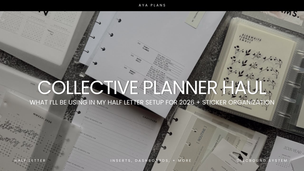 2026 PLANNER HAUL | items i'll be using in my half letter system 🗓️ | inserts + sticker organization