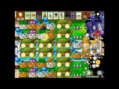 Plants Vs Zombies - Survival Endless (100 Flags)