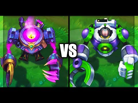Witchs Brew Blitzcrank vs Battle Boss Blitzcrank Epic Skins Comparison (League of Legends)