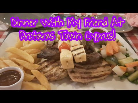 Dinner At ANDAMA RESTAURANT With My Friend (PROTARAS TOWN CYPRUS)