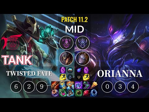 TLN Tank Twisted Fate vs Orianna Mid - KR Patch 11.2