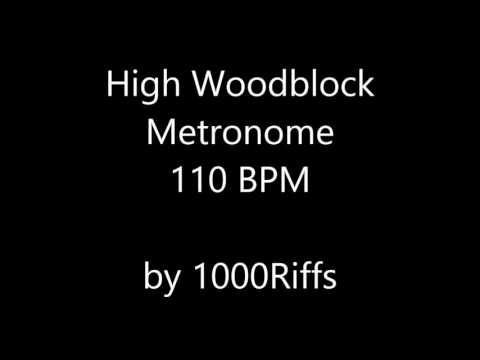 High Woodblock Metronome 110 BPM - Beats Per Minute