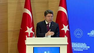 Bakan Tunç, CTE Personeli Etik Davranış İlkeleri İmza Töreninde konuşuyor.