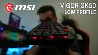 Video 1 of Product MSI VIGOR GK50 LOW PROFILE Mechanical Gaming Keyboard
