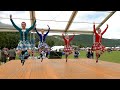 Highland Fling Scottish dance competition held during 2023 Ballater Highland Games in Scotland