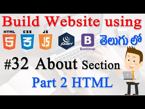 32 How to Build Website using Html CSS JS jQuery Bootstrap About Part 2 HTML