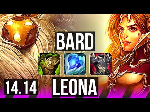 BARD & Miss Fortune vs LEONA & Lucian (SUP) | Rank 2 Bard, Rank 8, 4/5/21 | TR Challenger | 14.14