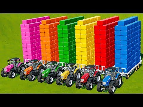 LAND OF COLORS ! HAY BALE TRANSPORTING with MCCORMICK TRACTORS ! COLORED BALING & LOAD! FS22