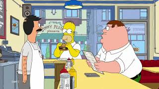 Family Guy: Peter and Homer meet at Bob&#39;s Burgers.