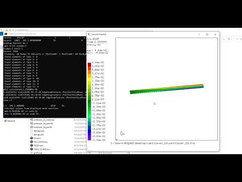 CalculiX command (ds 1 e 1) (ds 1 e 2) (ds 1 e 3) (ds 2 e 7) in CGX window