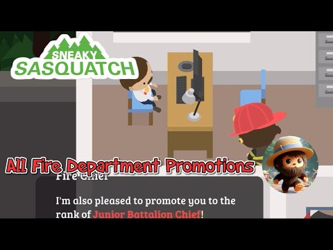 Sneaky Sasquatch - All 8 Level Fire Fighter Department Promotions, what will you get at the end?