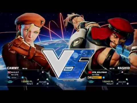 H-2-3-7 ( Cammy ) VS VFM_WOLFMAN ( Rashid ) HD 1080p 60fps - Street Fighter 5