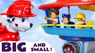 Big and Small Paw Patrol Pups in fun Pup toy Stories