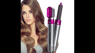 5-in-1 Hot Air Brush Hair Volumizer Straightener and Curler Hair Styling Device